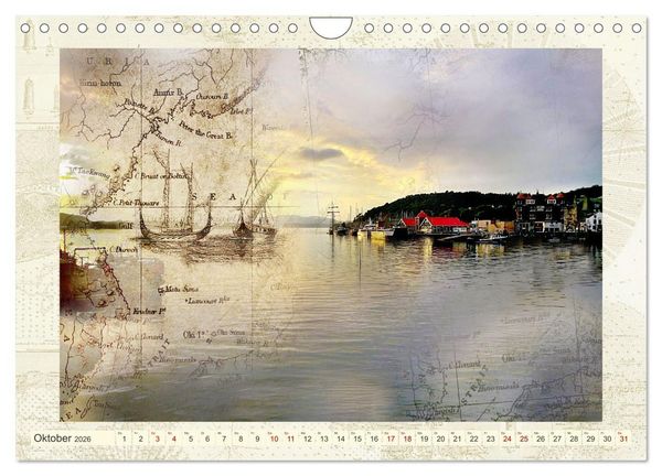 Produktbild: Seekarten der Tr&auml;ume (Wandkalender 2026 DIN A4 quer), CALVENDO Monatskalender