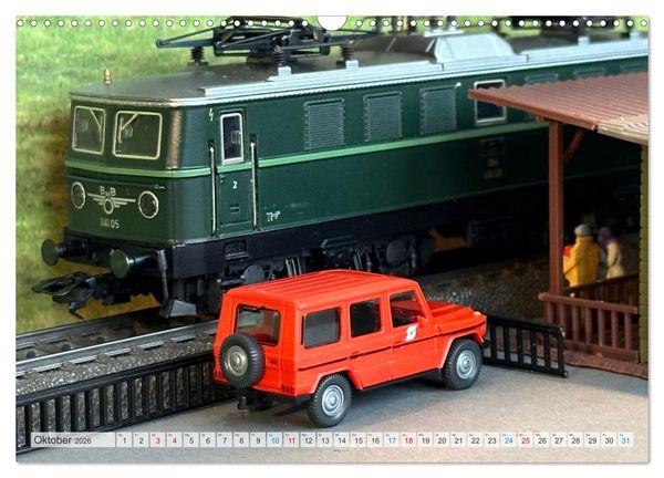 Produktbild: Retrobahnen en miniature (Wandkalender 2026 DIN A3 quer), CALVENDO Monatskalender