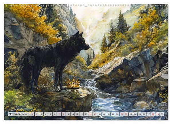 Produktbild: Die Rosstrappe - Sage vom Felsen im Harz bei Thale im Bodetal (hochwertiger Premium Wandkalender 2026 DIN A2 quer), Kunstdruck in Hochglanz