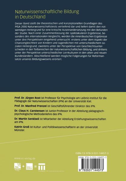 Produktbild: Naturwissenschaftliche Bildung in Deutschland