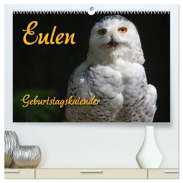 Produktbild: Eulen (hochwertiger Premium Wandkalender 2026 DIN A2 quer), Kunstdruck in Hochglanz
