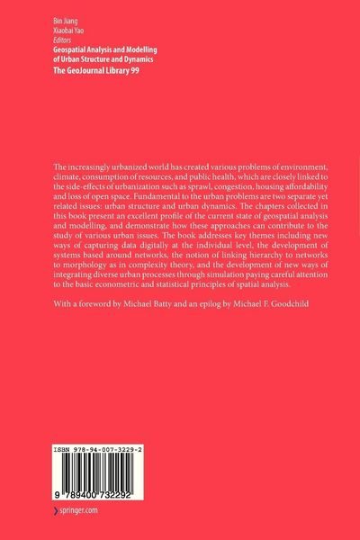 Produktbild: Geospatial Analysis and Modelling of Urban Structure and Dynamics