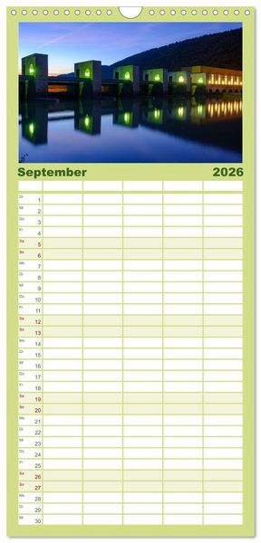 Produktbild: Familienplaner 2026 - &Ouml;sterreichs Donau mit 5 Spalten (Wandkalender, 21 x 45 cm) CALVENDO