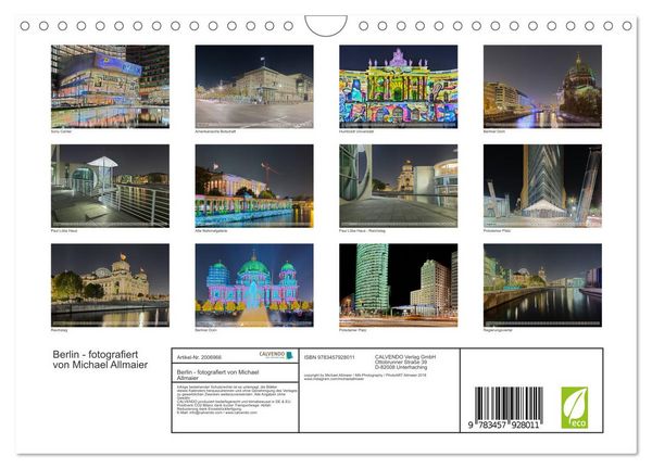 Produktbild: Berlin - fotografiert von Michael Allmaier (Wandkalender 2026 DIN A4 quer), CALVENDO Monatskalender