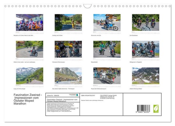 Produktbild: Faszination Zweirad - Impressionen vom &Ouml;tztaler Moped Marathon (Wandkalender 2026 DIN A3 quer), CALVENDO Monatskalender