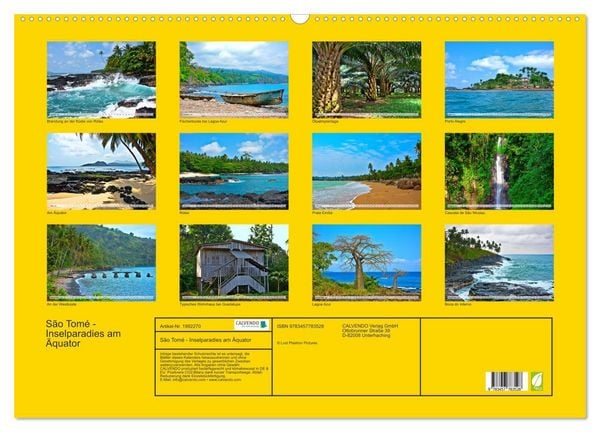 Produktbild: S&atilde;o Tom&eacute; - Inselparadies am &Auml;quator (Wandkalender 2026 DIN A2 quer), CALVENDO Monatskalender
