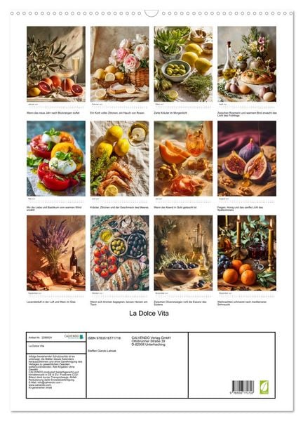 Produktbild: La Dolce Vita (Wandkalender 2027 DIN A2 hoch), CALVENDO Monatskalender