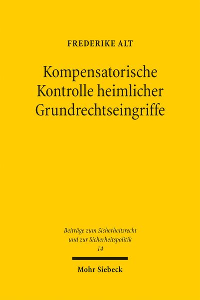 Produktbild: Kompensatorische Kontrolle heimlicher Grundrechtseingriffe