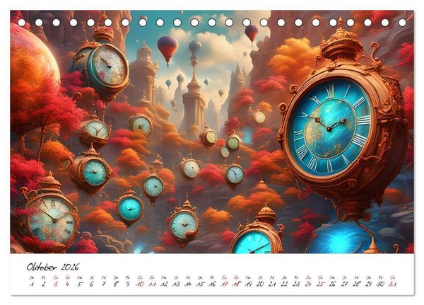 Produktbild: Abstrakte Zeitspr&uuml;nge (Tischkalender 2026 DIN A5 quer), CALVENDO Monatskalender