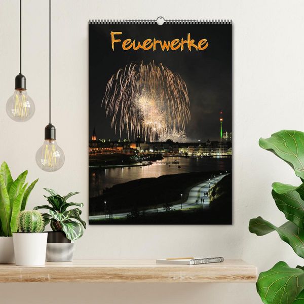 Produktbild: Feuerwerke Terminplaner (Wandkalender 2026 DIN A2 hoch), CALVENDO Monatskalender