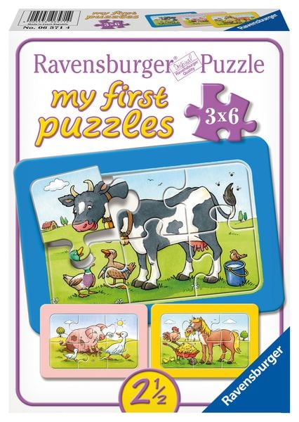 Puzzle Ravensburger Gute Tierfreunde 3 X 6 Teile