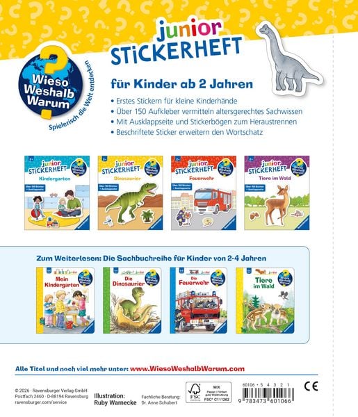 Produktbild: Wieso? Weshalb? Warum? junior Stickerheft - Dinosaurier
