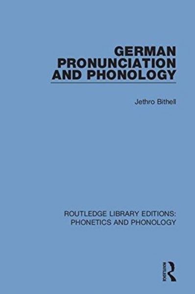 Produktbild: German Pronunciation and Phonology