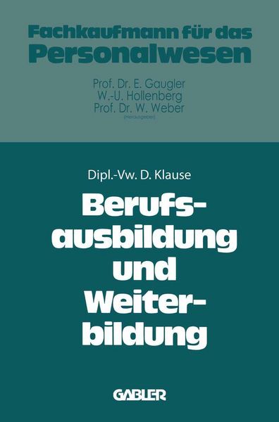 Produktbild: Berufsausbildung und Weiterbildung