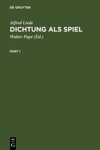 Produktbild: Dichtung als Spiel