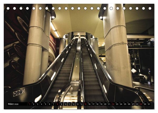 Produktbild: U-Bahn-Stationen Hannover (Tischkalender 2026 DIN A5 quer), CALVENDO Monatskalender