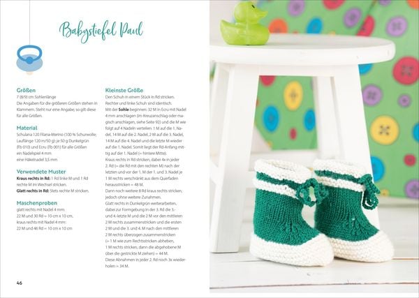 Produktbild: S&uuml;&szlig;e Babysch&uuml;hchen stricken