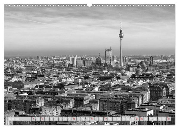 Produktbild: Berliner Ansichten in Schwarz und Wei&szlig; (hochwertiger Premium Wandkalender 2026 DIN A2 quer), Kunstdruck in Hochglanz