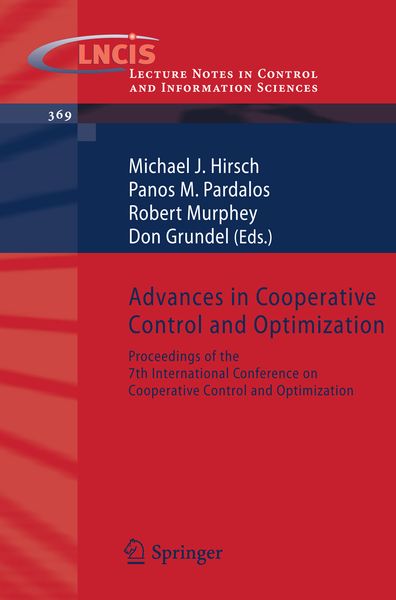Produktbild: Advances in Cooperative Control and Optimization