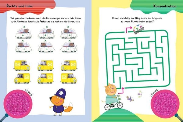 Produktbild: Peppa Pig Mein Lernspielbuch mit L&ouml;selupe. Mit wutzig viel Spa&szlig; durch die Vorschulzeit