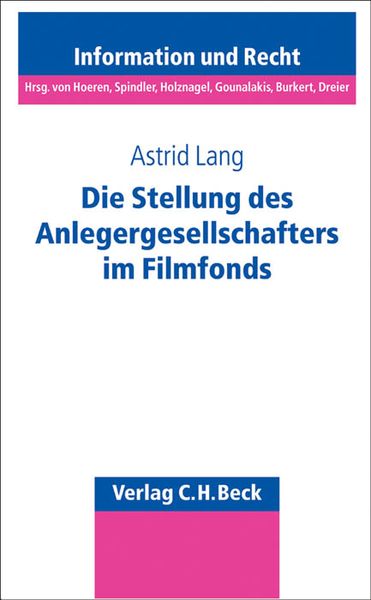 Produktbild: Die Stellung des Anlegergesellschafters im Filmfonds