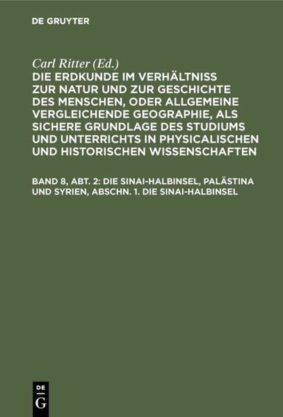 Produktbild: Die Sinai-Halbinsel, Pal&auml;stina und Syrien, Abschn. 1. Die Sinai-Halbinsel