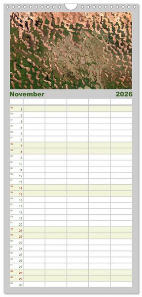Produktbild: Familienplaner 2026 - Die Erde aus dem All mit 5 Spalten (Wandkalender, 21 x 45 cm) CALVENDO
