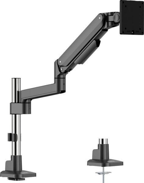 Produktbild: SpeaKa Professional SP-MM-1050 Monitor-Tischhalterung 1 Display(s) 38,1 cm (15") - 101,6 cm (40") Schwarz/Silber Neigbar, Schwenkbar
