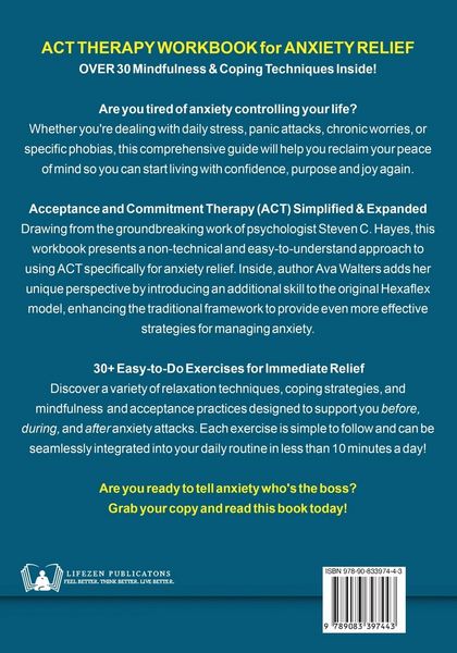 Produktbild: ACT Therapy Workbook for Anxiety Relief