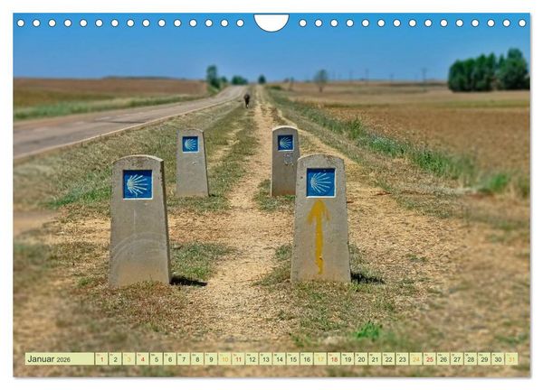 Produktbild: Jakobsweg - pilgern auf dem Camino de Santiago (Wandkalender 2026 DIN A4 quer), CALVENDO Monatskalender