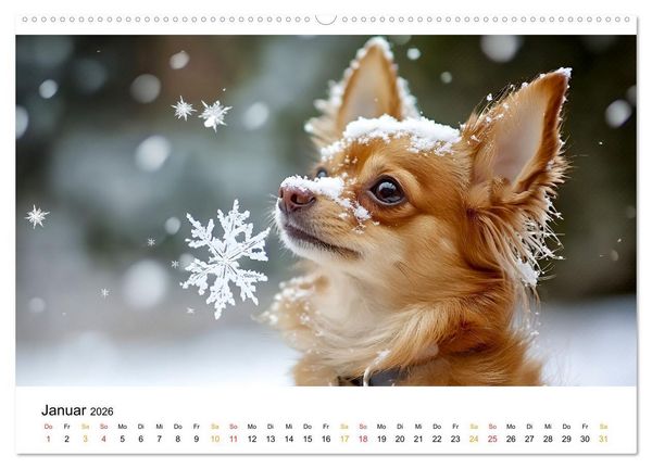 Produktbild: Chihuahua - kleine Energieb&uuml;ndel (hochwertiger Premium Wandkalender 2026 DIN A2 quer), Kunstdruck in Hochglanz