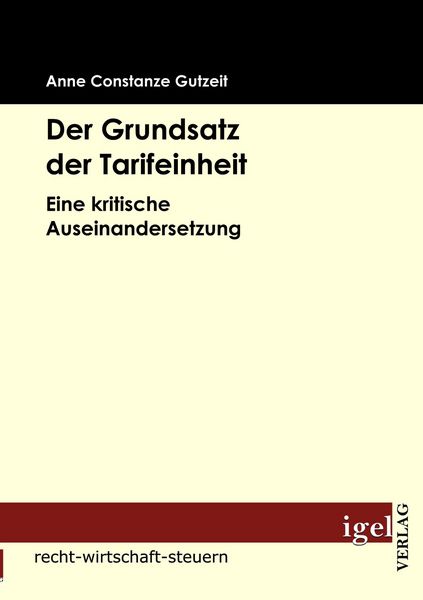 Produktbild: Der Grundsatz der Tarifeinheit