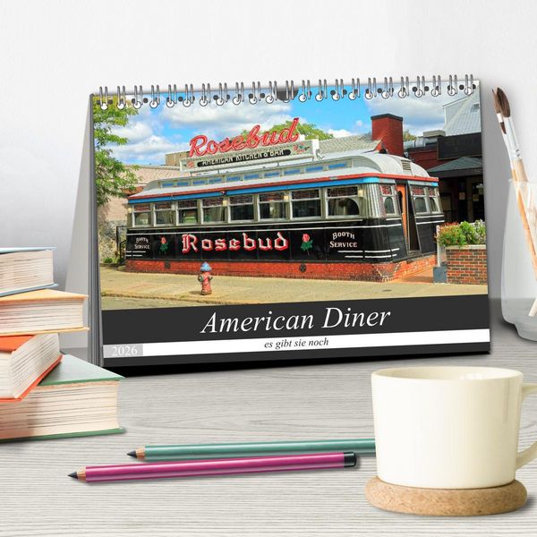 Produktbild: American Diner - es gibt sie noch (Tischkalender 2026 DIN A5 quer), CALVENDO Monatskalender