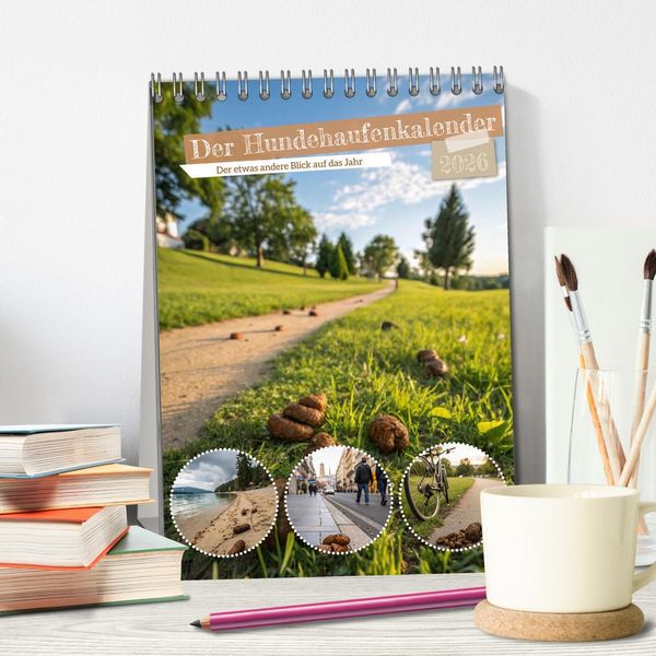 Produktbild: Der Hundehaufenkalender (Tischkalender 2026 DIN A5 hoch), CALVENDO Monatskalender