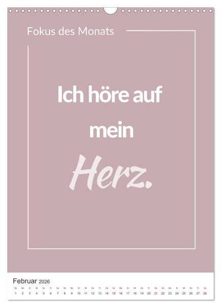Produktbild: Achtsamkeitskalender: Mehr Achtsamkeit im Alltag mit dem Fokus des Monats (Wandkalender 2026 DIN A3 hoch), CALVENDO Monatskalender