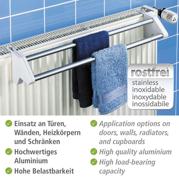 Produktbild: Heizk&ouml;rper-W&auml;schetrockner Mod. Twin, ausziehbar, ausziehbar