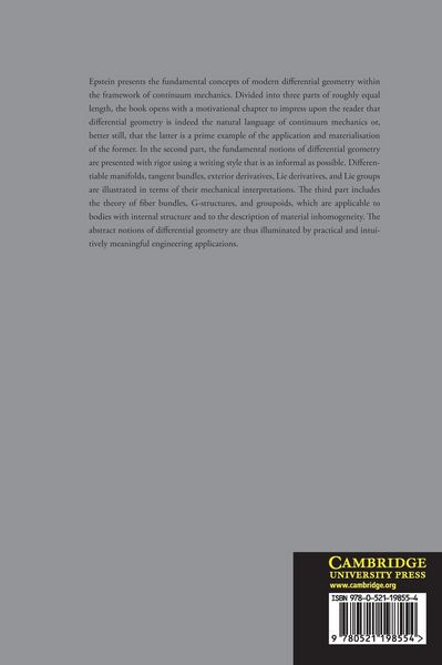 Produktbild: The Geometrical Language of Continuum Mechanics