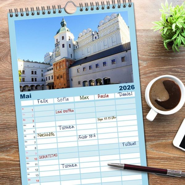Produktbild: Familienplaner 2026 - Stettin - Bedeutende Hafenstadt in Polen mit 5 Spalten (Wandkalender, 21 x 45 cm) CALVENDO