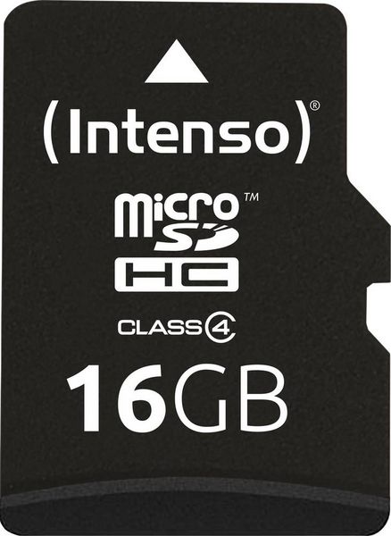 Produktbild: Intenso 16 GB Micro SDHC-Card microSDHC-Karte 16 GB Class 4 inkl. SD-Adapter