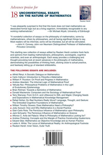 Produktbild: 18 Unconventional Essays on the Nature of Mathematics
