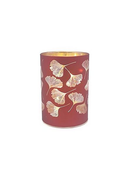 LED-Windlicht Ginko rot