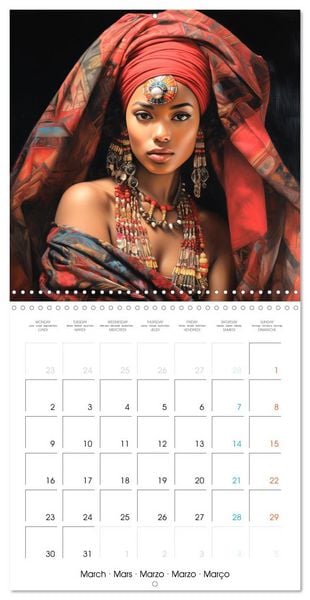 Produktbild: Femmes sublimes d'Afrique (Calendrier mural carr&eacute; 2026 30x30 cm) Calendrier double avec une page pour vos prises de notes