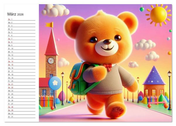 Produktbild: Knuddel und Kuschel (Tischkalender 2026 DIN A5 quer), CALVENDO Monatskalender