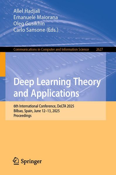 Produktbild: Deep Learning Theory and Applications