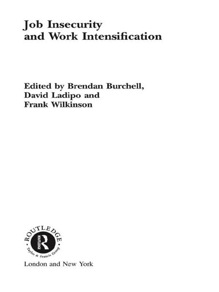 Produktbild: Job Insecurity and Work Intensification