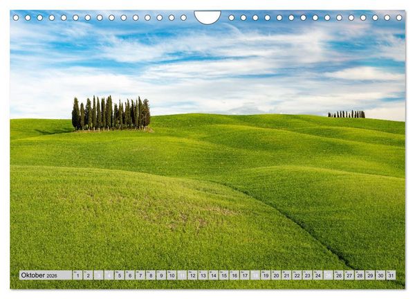 Produktbild: Wundersch&ouml;ne Toskana (Wandkalender 2026 DIN A4 quer), CALVENDO Monatskalender