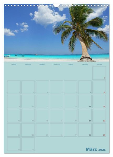 Produktbild: Karibik - Sonne, Strand und Palmen (Wandkalender 2026 DIN A3 hoch), CALVENDO Monatskalender