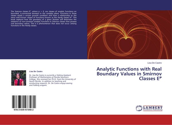Produktbild: Analytic Functions with Real Boundary Values in Smirnov Classes E&iquest;