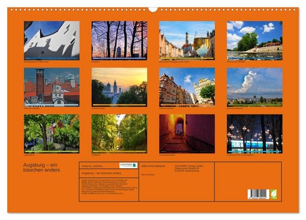 Produktbild: Augsburg &ndash; ein bisschen anders (Wandkalender 2027 DIN A2 quer), CALVENDO Monatskalender