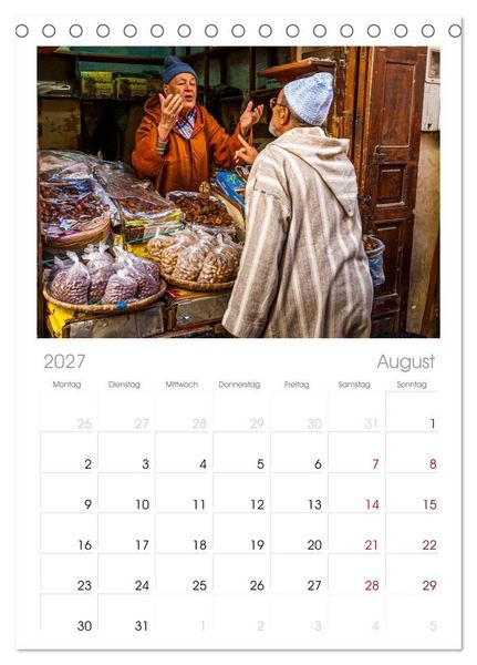 Produktbild: Tischplaner 2027 - F&egrave;s - Marokko wie im Mittelalter (A5 Tischkalender zum Aufstellen) CALVENDO